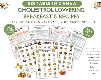 Rezeptsammlung für cholesterinarme Ernährung (zum Ausdrucken), Herzgesundes Kochbuch, Rezeptideen zur Senkung des Cholesterinspiegels, Frühstück, Mittagessen, Abendessen, Snacks (PDF)