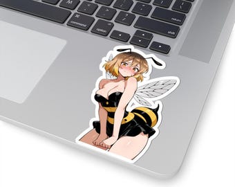 Apis Maid Blushing Bee Girl Sticker | Kiss-Cut Sticker
