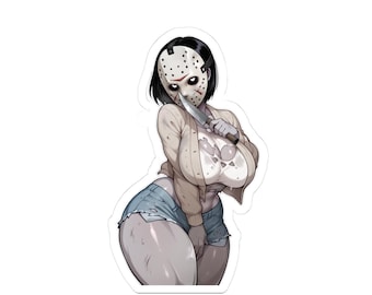 Sexy Jason Voorhees sticker | Kiss-cut horror slasher decal for halloween