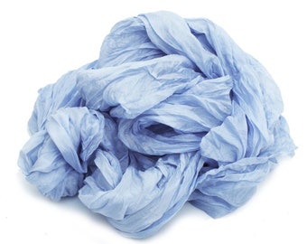 blue silk scarf - Aquamarine - grey blue silk scarf