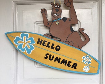 Scooby Doo Inspired Christmas Door Hanger Wreath Etsy