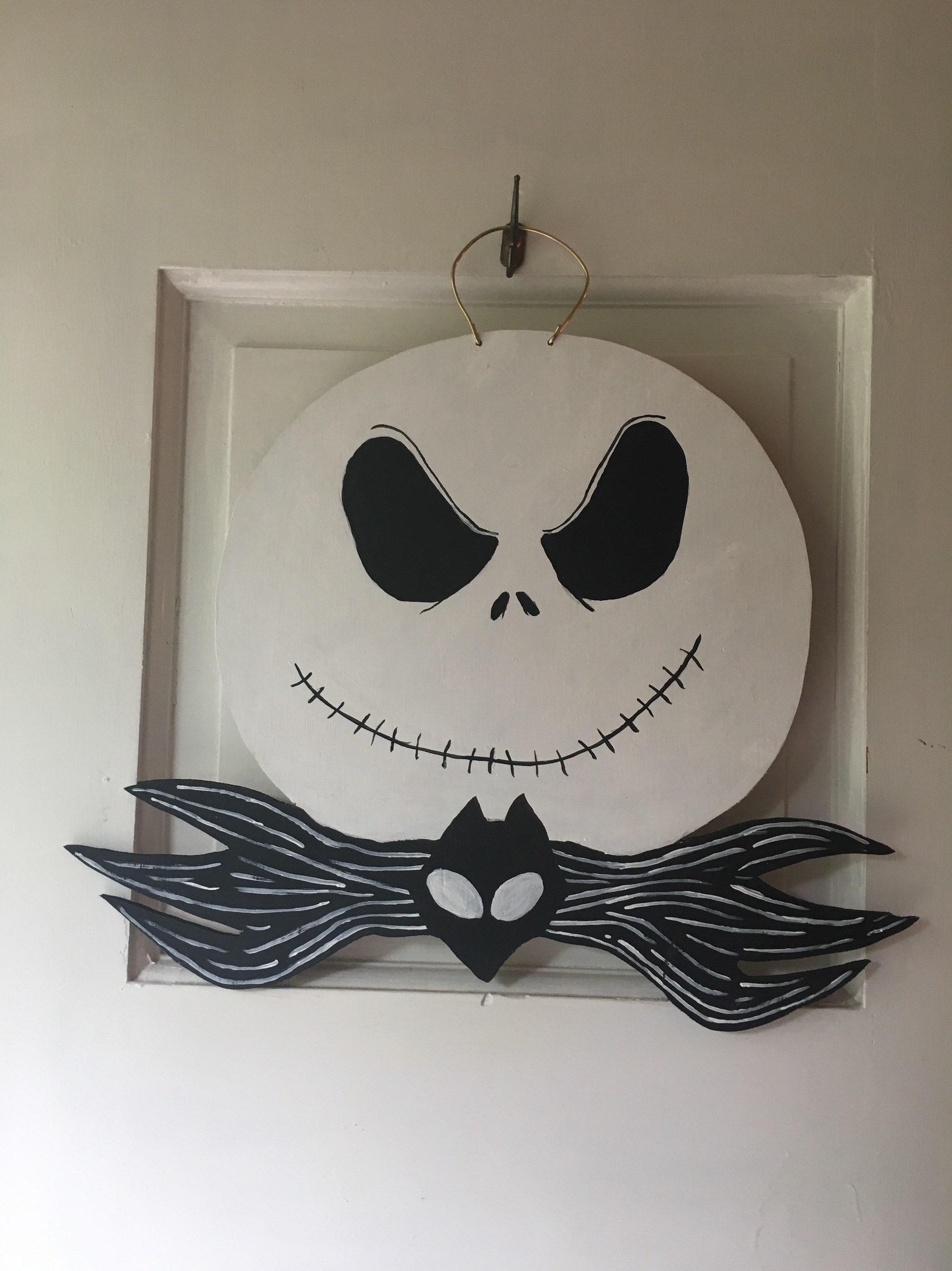 Jack Skellington door hanger Nightmare before Christmas door Etsy