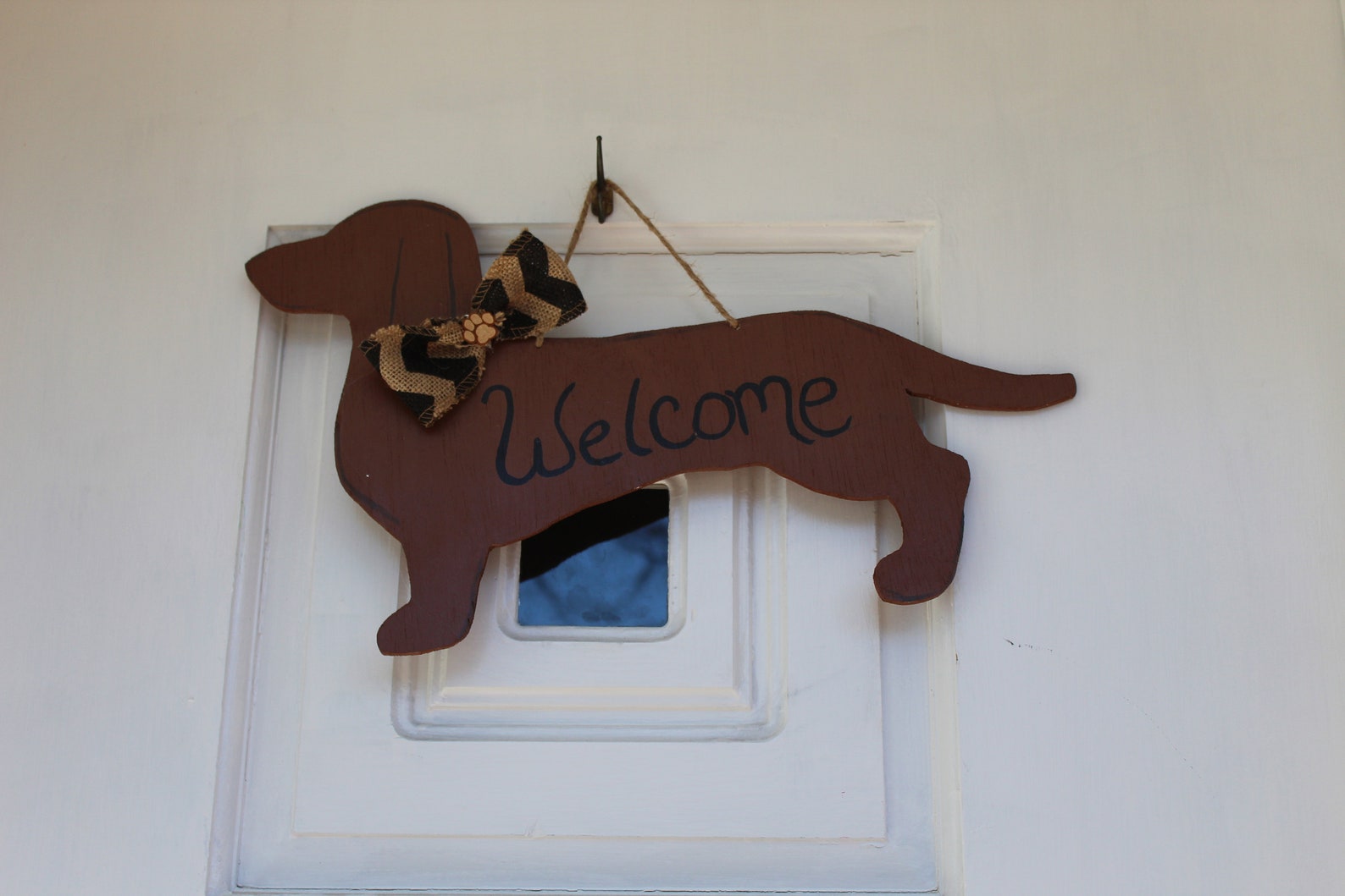 Dachsund Dog Wooden Door Hanger Dog door hanger Weiner Dog Etsy