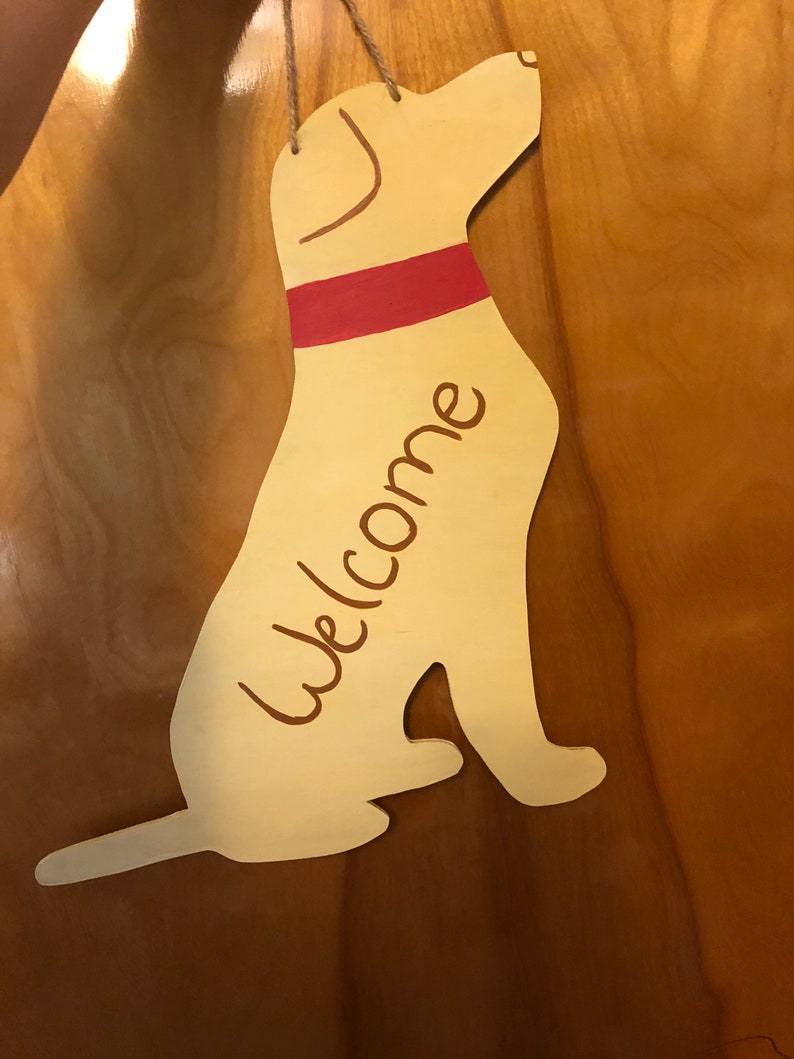 Labrador Door Hanger Dog Wooden Door Hanger Labrador Retriever Etsy