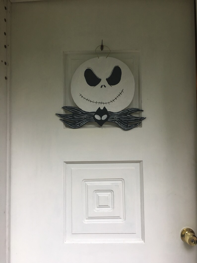 Jack Skellington door hanger Nightmare before Christmas door Etsy