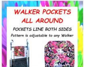 Pattern for Walker Bag, Adjustable Sewing Pattern, Fabric Bag for Walkers Pattern, Pattern for Camping Chair Bag, Sewing Bag, Pockets Bag