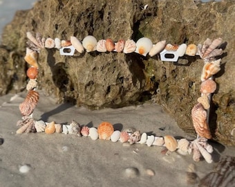 Gemma | Seashell License Plate Frame | Handmade Florida Beach Decor | Coastal Beach Lover Gifts | One-of-One