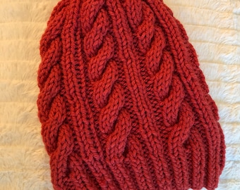 Orange Knitted Kids Beanie