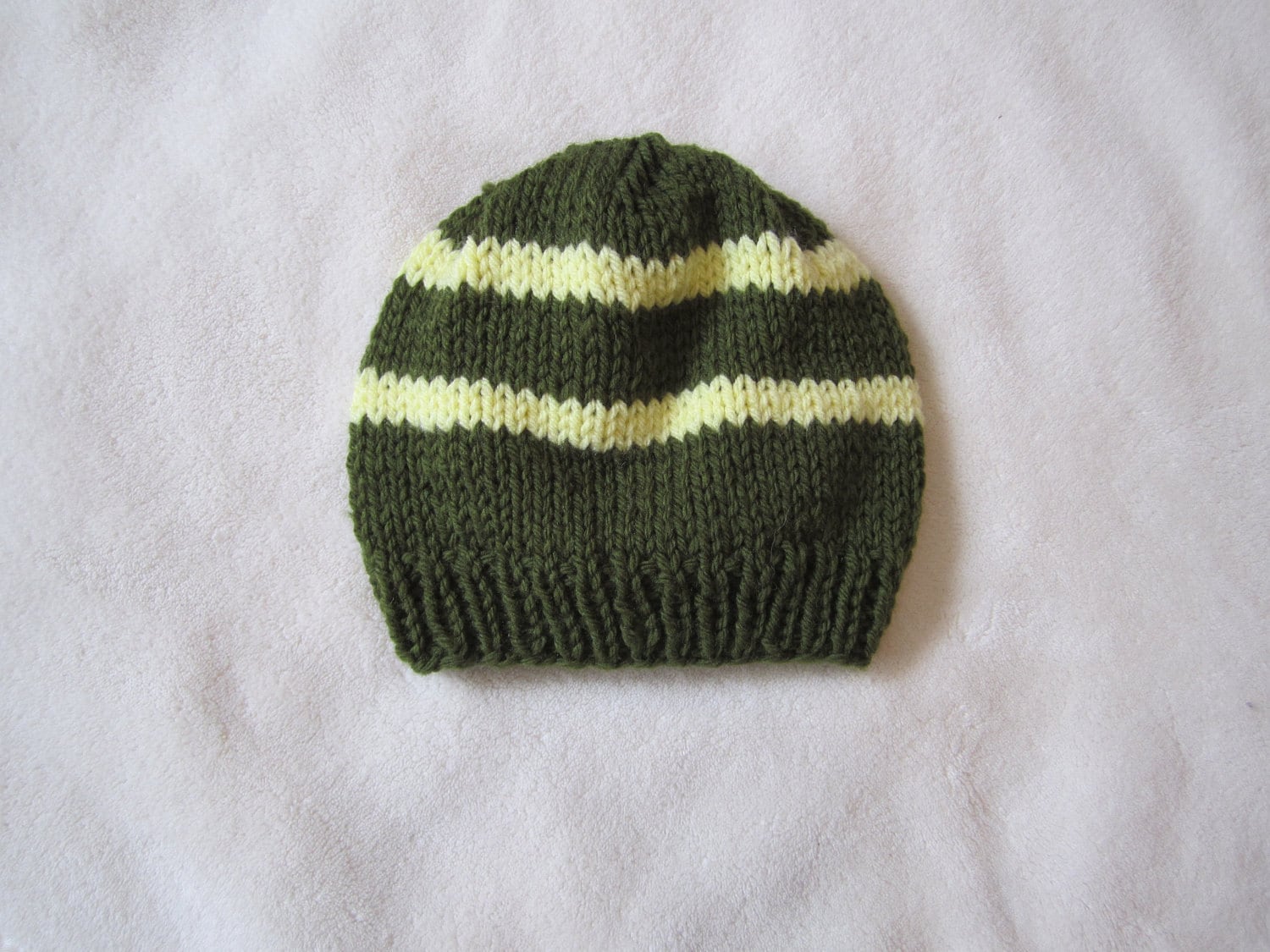 Green and Yellow Toddler Beanie for Boys. Beanies for Kids. Green