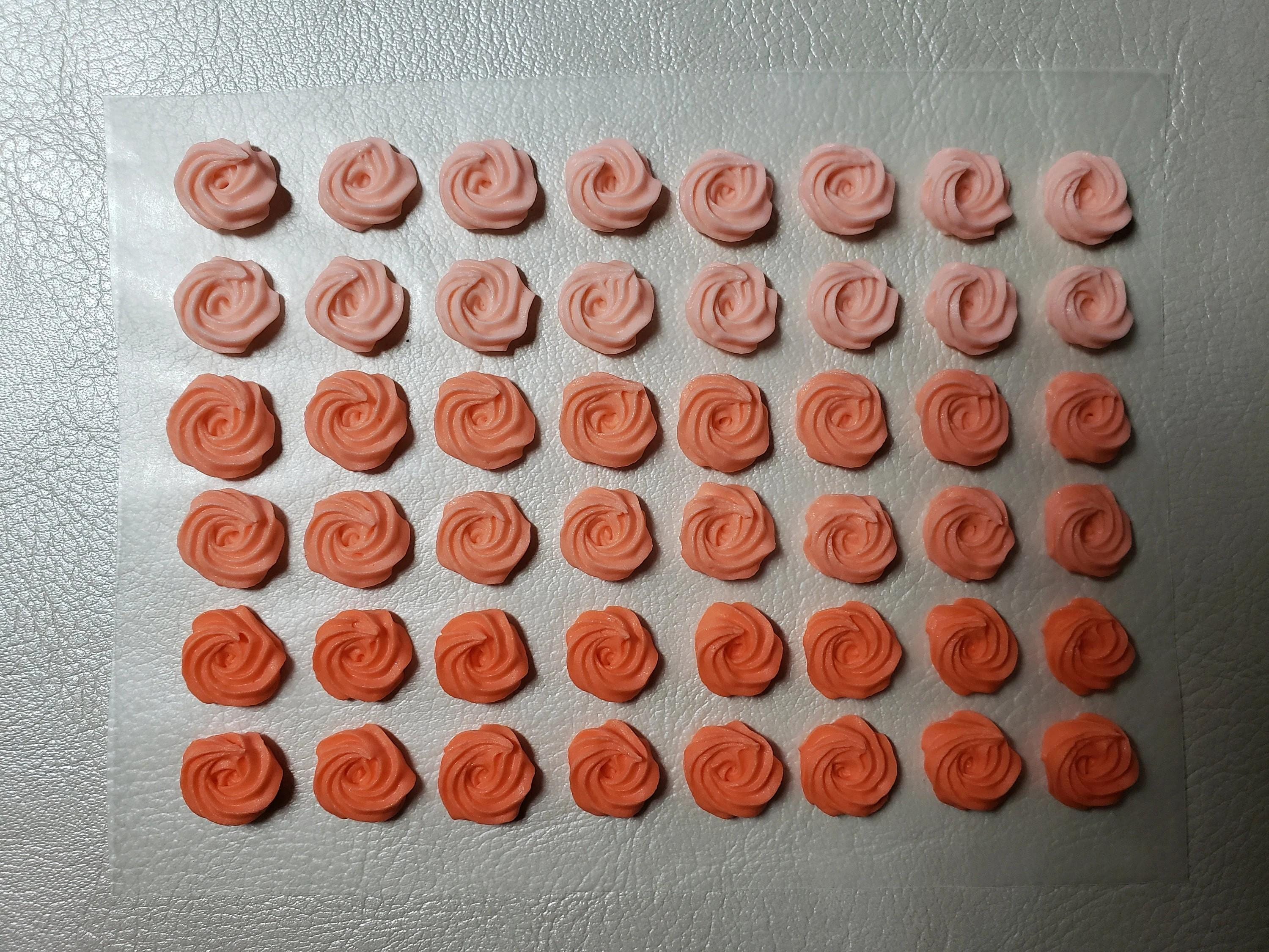 POPULAR COLORS: 48 Swirl Roses, Royal Icing Flowers for Cookie ...