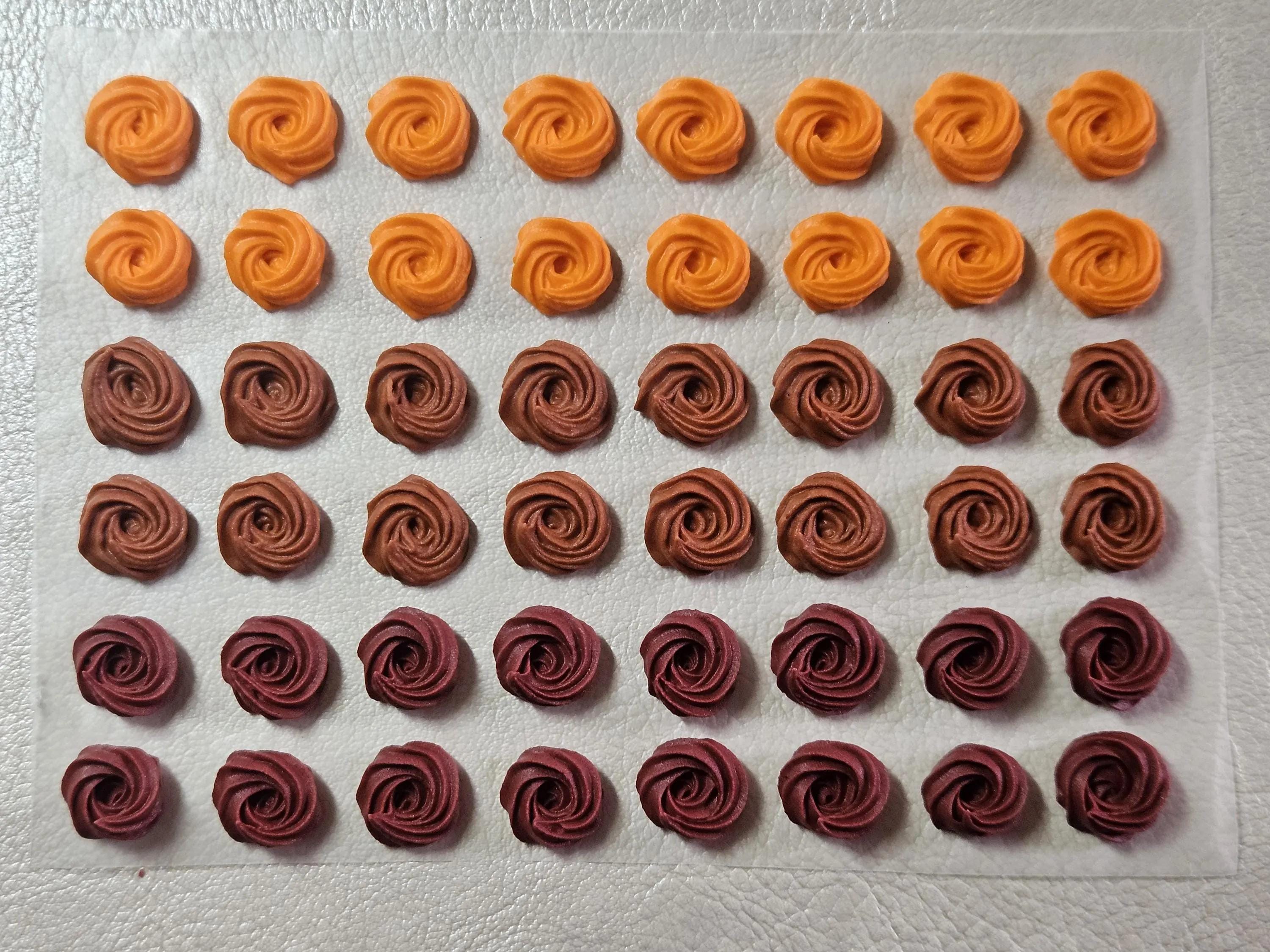 POPULAR COLORS: 48 Swirl Roses, Royal Icing Flowers for Cookie ...