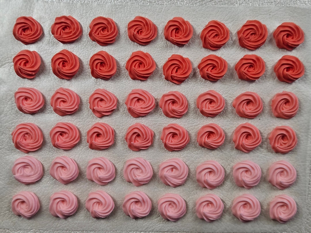 POPULAR COLORS: 48 Swirl Roses, Royal Icing Flowers for Cookie ...