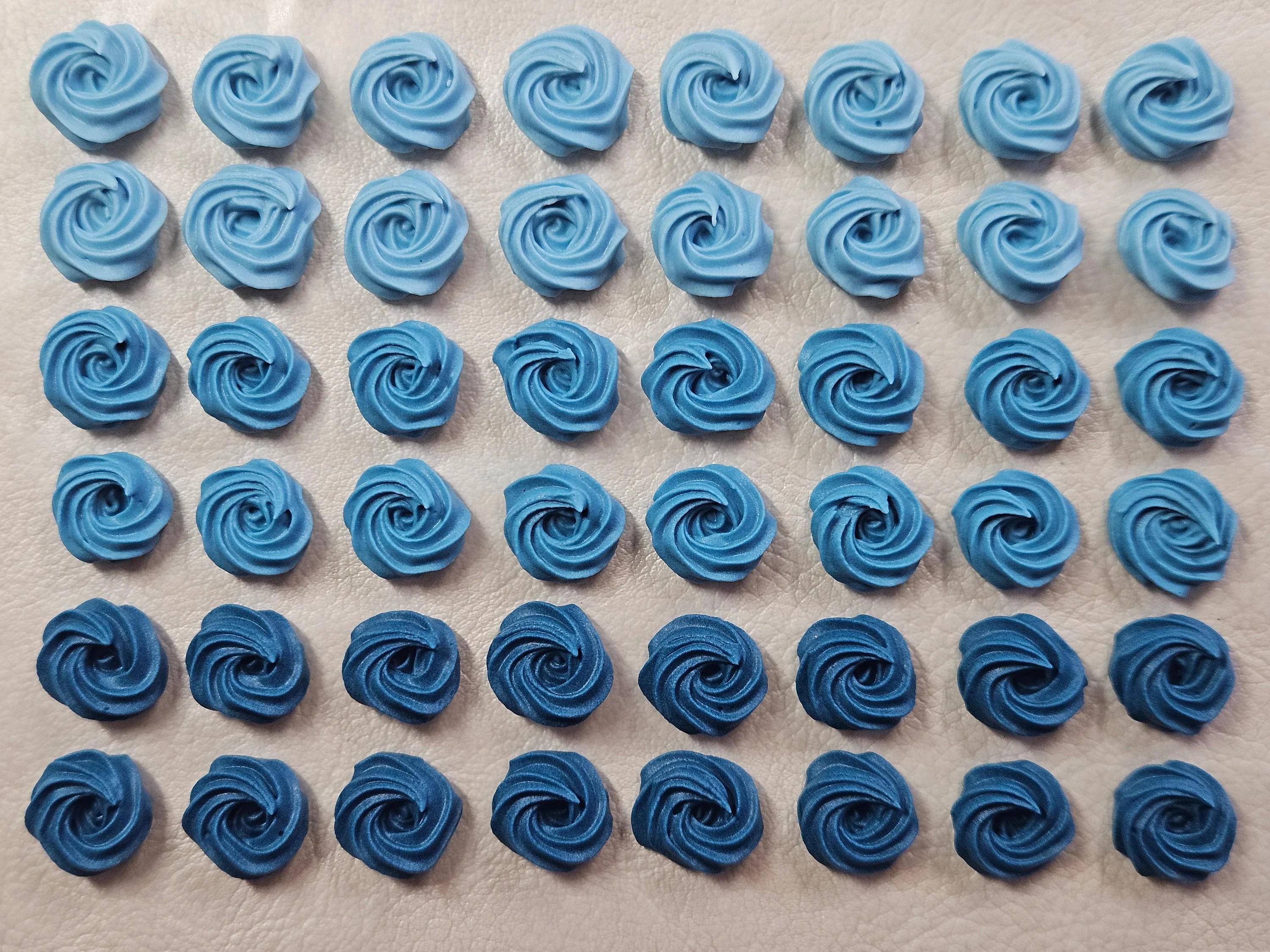 POPULAR COLORS: 48 Swirl Roses, Royal Icing Flowers for Cookie ...