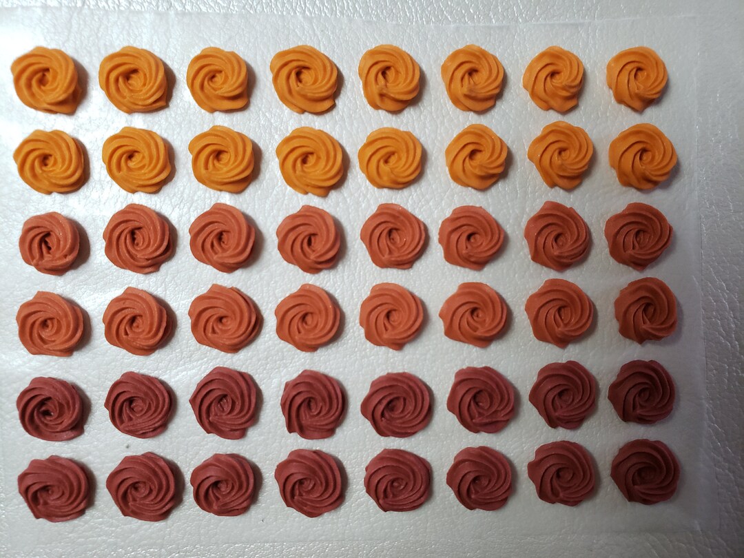 Royal Icing Flowers for Cookie Decorating Swirl Roses 3 Fall Etsy