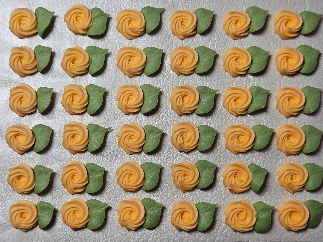 Royal Icing Flowers for Cookie Decorating Swirl Roses With Etsy