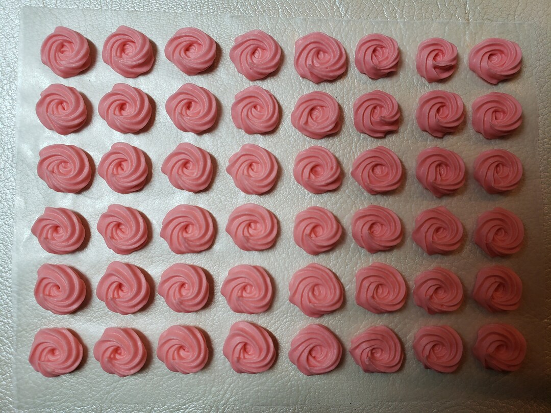 Royal icing flowers for cookie decorating, swirl roses, pink - Etsy ...