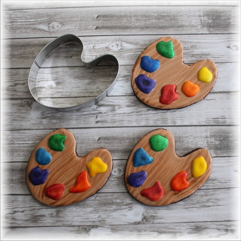 Back to School Cookie Cutter Set 4 Cutters Palette Paint Etsy
