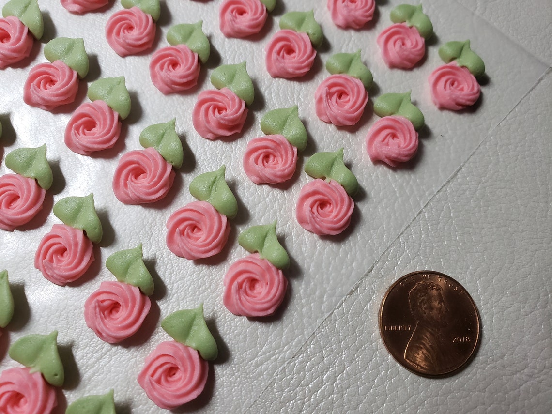 Royal Icing Flowers for Cookie Decorating Swirl Roses With - Etsy
