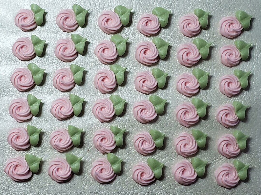 Royal Icing Flowers for Cookie Decorating Swirl Roses With Etsy