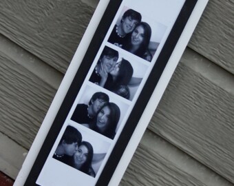 Black Photo Booth Frame w// Stand Holds 1-2x6 Strip with Mat
