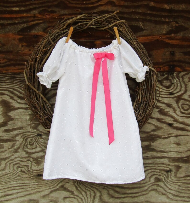 girls white eyelet dress