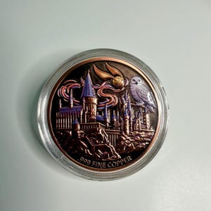 Wizarding Castle Copper Coin, 1 oz .999 Fine Copper, Magical Artifacts Collectible Token