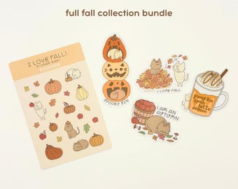 Fall Sticker Bundles, Matte Vinyl Stickers