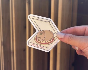 Hot Stuff! Cat Sticker, Matte Vinyl Die Cut Sticker