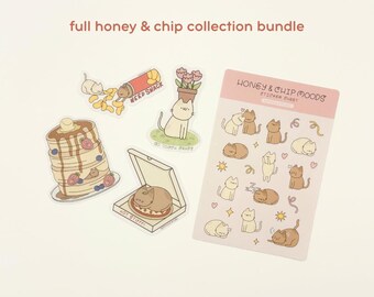 Honey & Chip Bundles, Matte Vinyl Stickers
