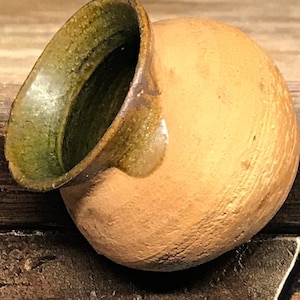 Rustic Terra Cotta Bud Vase, Handmade Stoneware Decorative Clay Pot