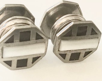 Art Deco 1920s Baer & Wilde Cufflinks Kium-A-Part Celluloid Snap Links