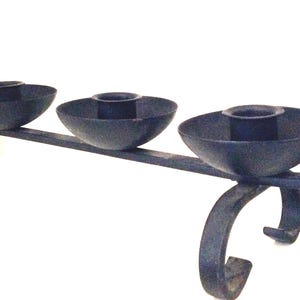 Rustic Iron Swedish Candelabra, Modern Scroll Taper Candle Holder 4 Arm Candlestick Scandinavian Mid Century Home Decor - Made in Sweden