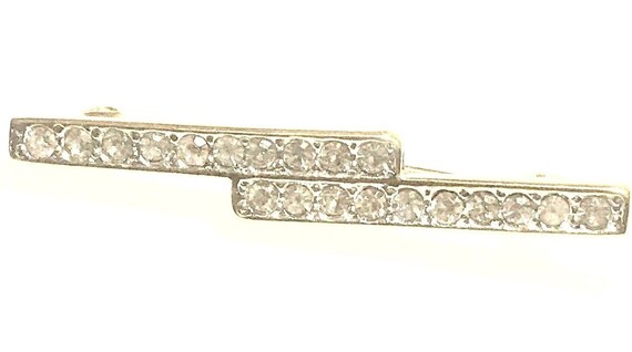 Elegant Monet Signed Gold Tone Clear Pave Crystal… - image 2