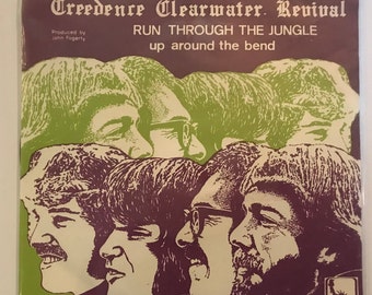 Rare 1970s Vinyl Record, Creedence CLEARWATER Revival - Run Through The Jungle/ Up Around The Bend 7" Classic Rock Vinyl 45 RPM 1970 Belgium