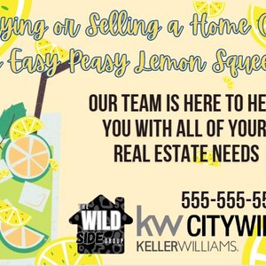 Real Estate Marketing - POP By & Prints - Lemonade - Easy Peasy Lemon Squeezy