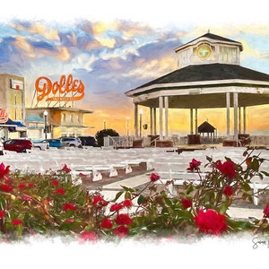 Rehoboth Beach Art Print - Double Dolles by Susan Thornberg