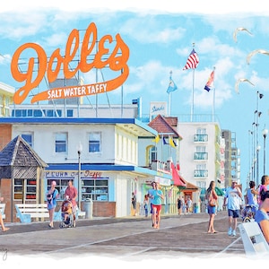 Rehoboth Beach Dolles, Delaware, Boardwalk, Coastal Art, Delaware Wall Art, Dolles Candy, Rehoboth Beach