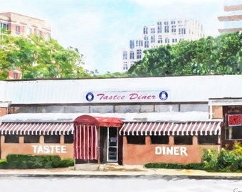 Bethesda MD, Tastee Diner, Maryland Art, Wall Art, Bethesda Maryland, Susan Thornberg Art