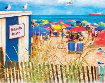 Rehoboth Delaware Beach Life, by Susan Thornberg Rehoboth Beach Artist Delaware Art Prints