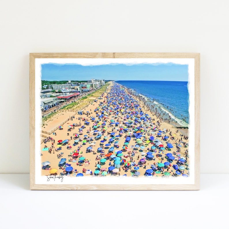 Aerial Beach Umbrellas 2, Aerial Art, Rehoboth Beach, Delaware, Ocean