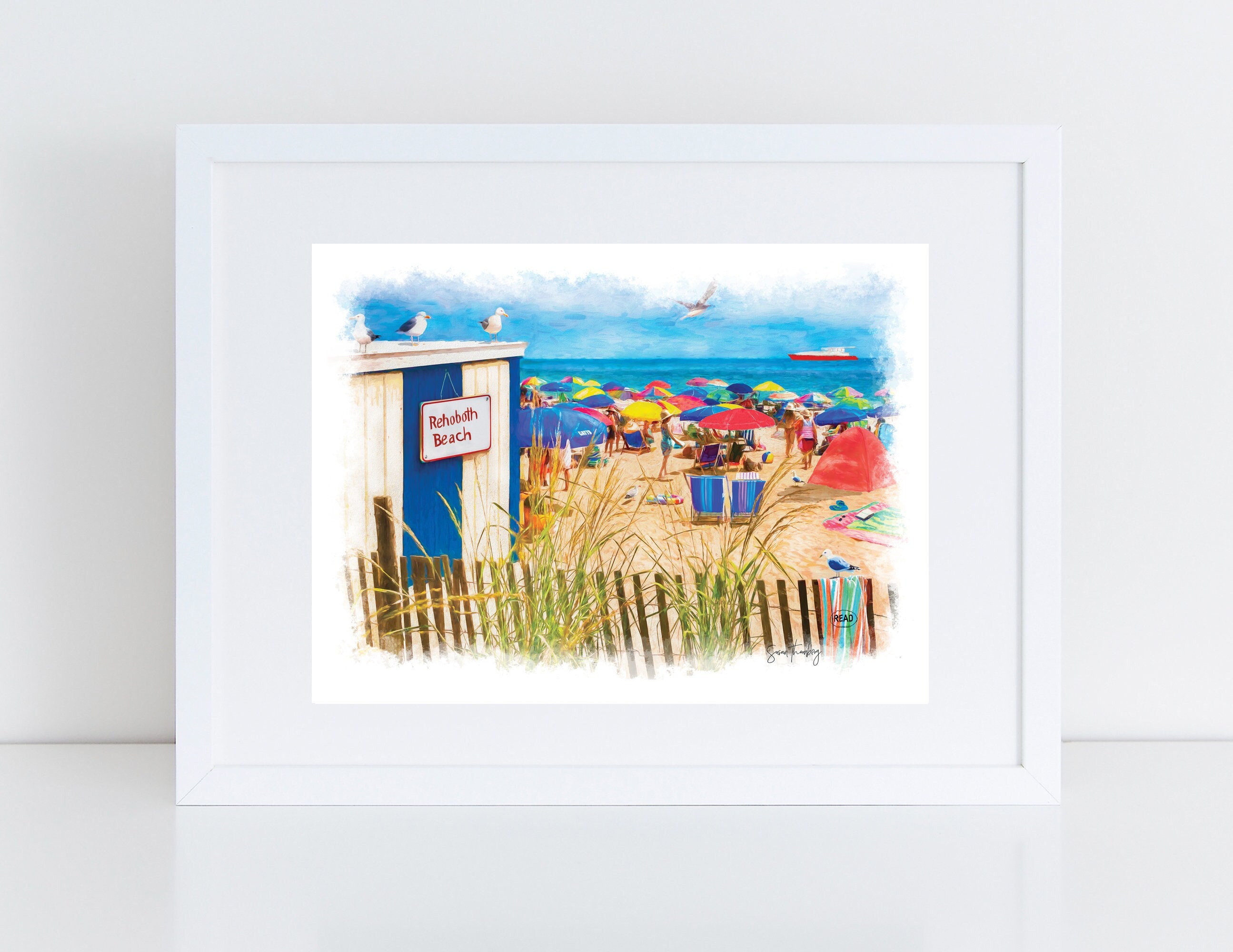 Rehoboth Beach Art Print Rehoboth Delaware Beach Life by Susan