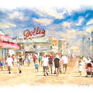 Rehoboth Beach Art - Rehoboth Boardwalk by Susan Thornberg
