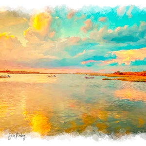 Long Beach Island Art Print - LBI Barnegat Bay by Susan Thornberg