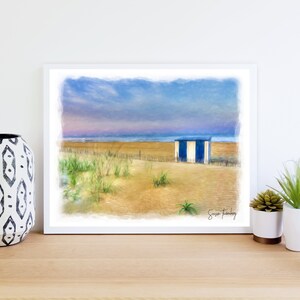 Beach Cabana, Rehoboth Beach, Delaware, Lewes, Bethany Beach, Ocean City, Beach Art, Wall Art, Susan Thornberg image 2