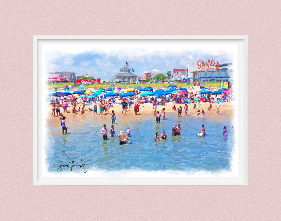 Rehoboth Beach Art Prints Summer Day by Susan Thornberg Etsy