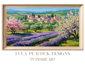 French Lavender Art Samsung Frame TV | Provence Digital Download | European Landscape Wall Art | Instant Download
