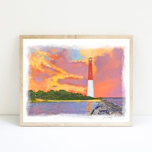 Long Beach Island, Barnegat Lighthouse, Jersey Shore, Viking Village, LBI NJ Art by Susan Thornberg image 2