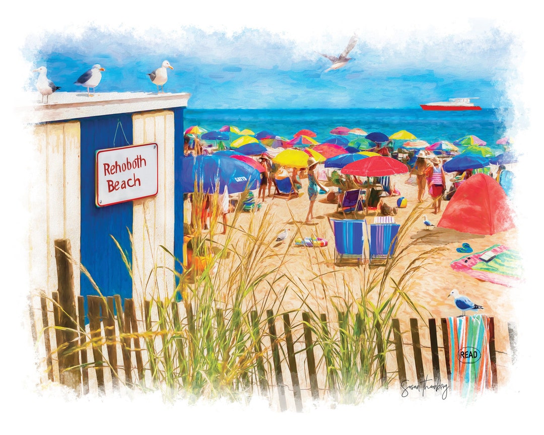 Rehoboth Beach Art Print Rehoboth Delaware Beach Life by Susan