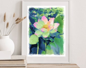 Lotus Flower Painting by Artist Susan Thornberg