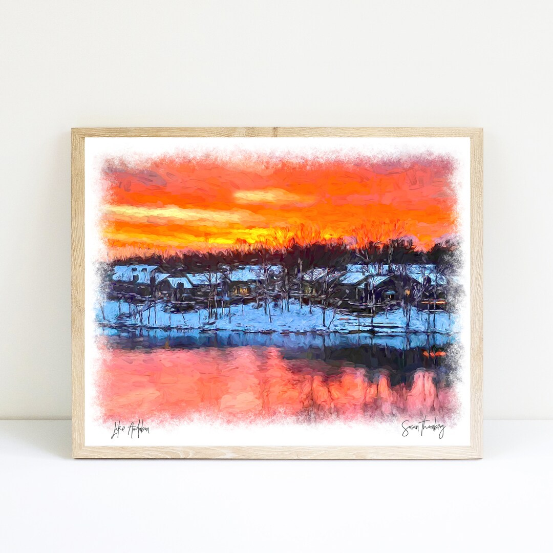 Lake Audubon Reston VA Sunrise Lake House by Susan Thornberg Etsy